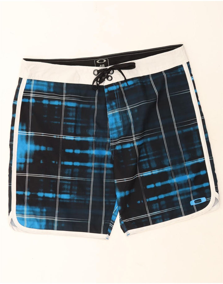 Ανδρικό σορτς κολύμβησης Oakley XL Navy Blue Check Polyester