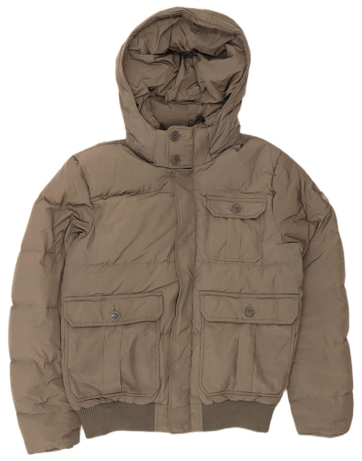 Woolrich Ανδρικό μπουφάν με κουκούλα UK 36 Small Khaki