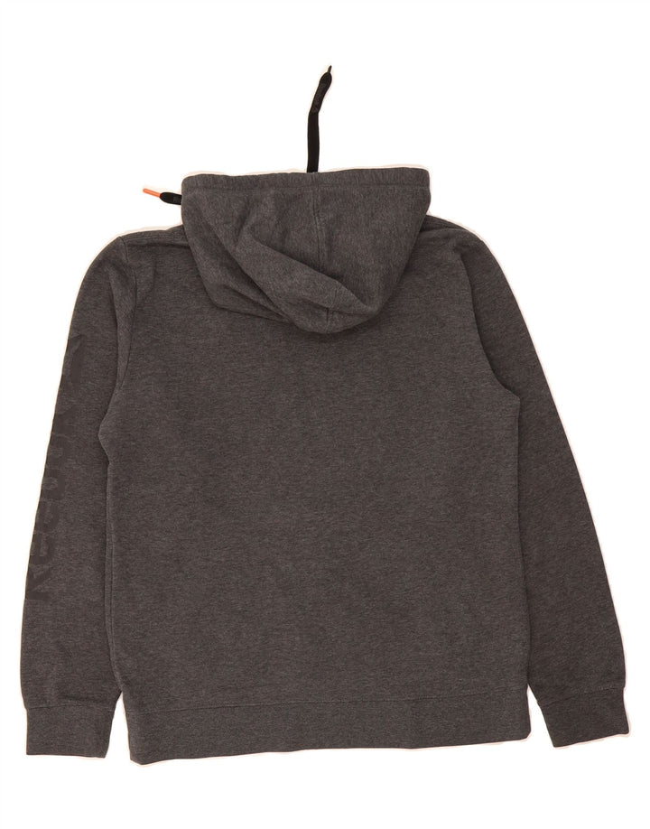 REEBOK Mens Graphic Hoodie Jumper Medium Grey Vintage Reebok and Second-Hand Reebok from Messina Hembry 