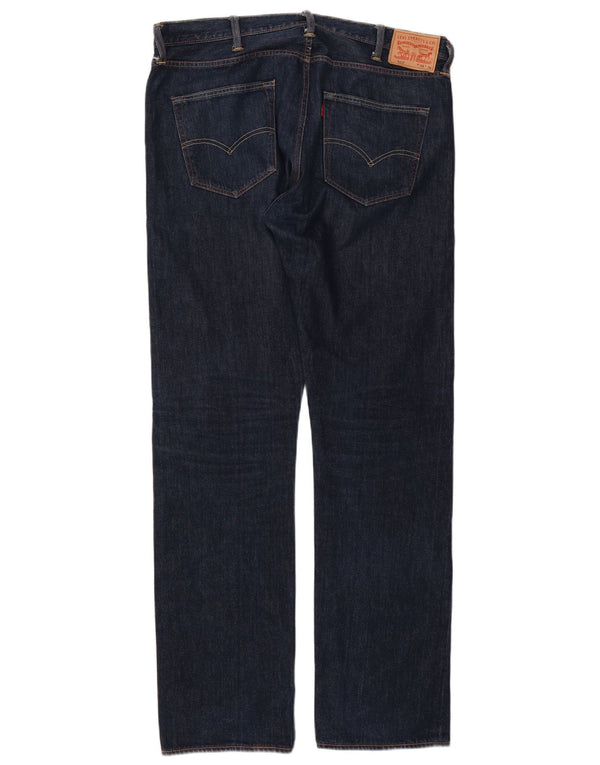 Levi's Mens 501 Straight Jeans W38 L36 Navy Blue Cotton