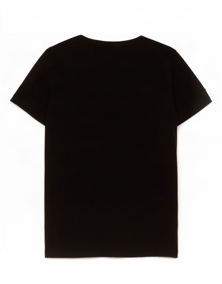 Γυναικείο γραφικό μπλουζάκι Guess Top UK 12 μεσαίο μαύρο πολυεστέρα
