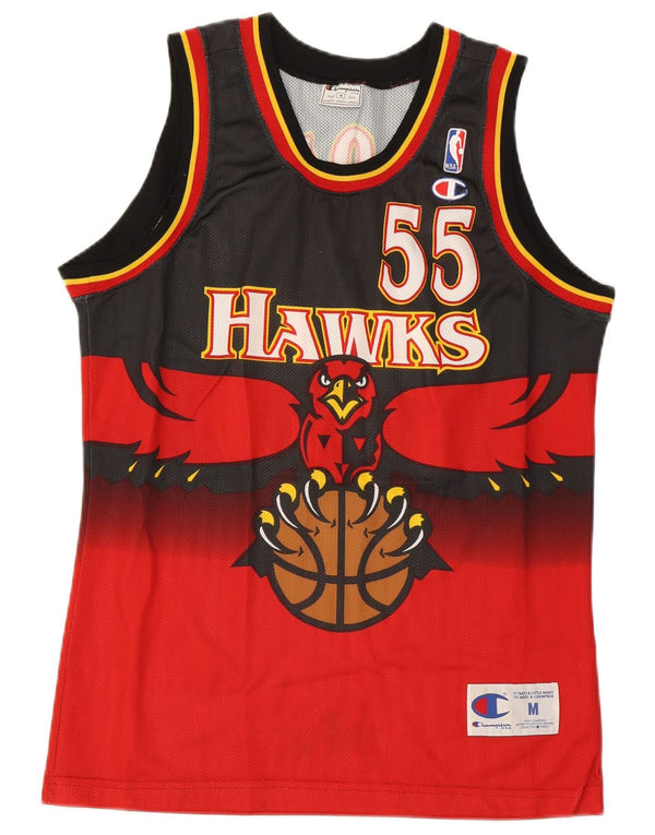 Champion Mens 1996-99 Atlanta Hawks Mutombo Away Top Medium Red