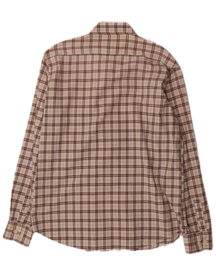 Ανδρικό πουκάμισο Ivy Oxford XL Καφέ βαμβακερό καρό