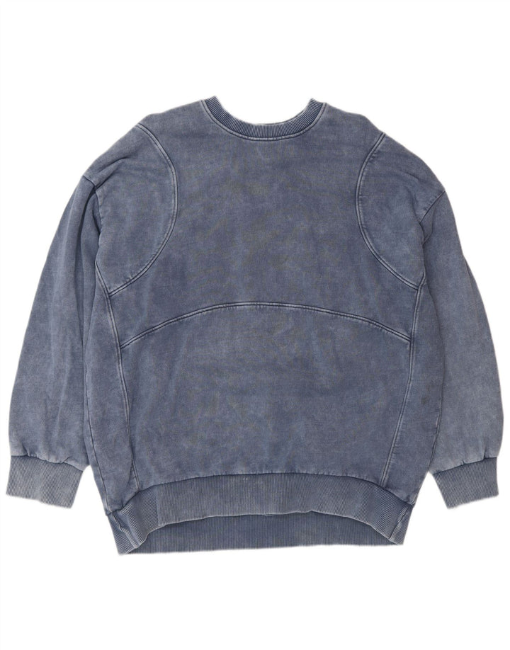 Zara Γυναικεία φούτερ υπερμεγέθη Jumper UK 16 Large Navy Blue Cotton