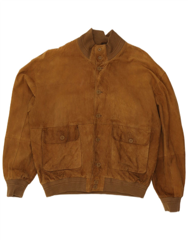 Conbipel Ανδρικό Suede Bomber Jacket IT 58 XL Καφέ Δερμάτινο