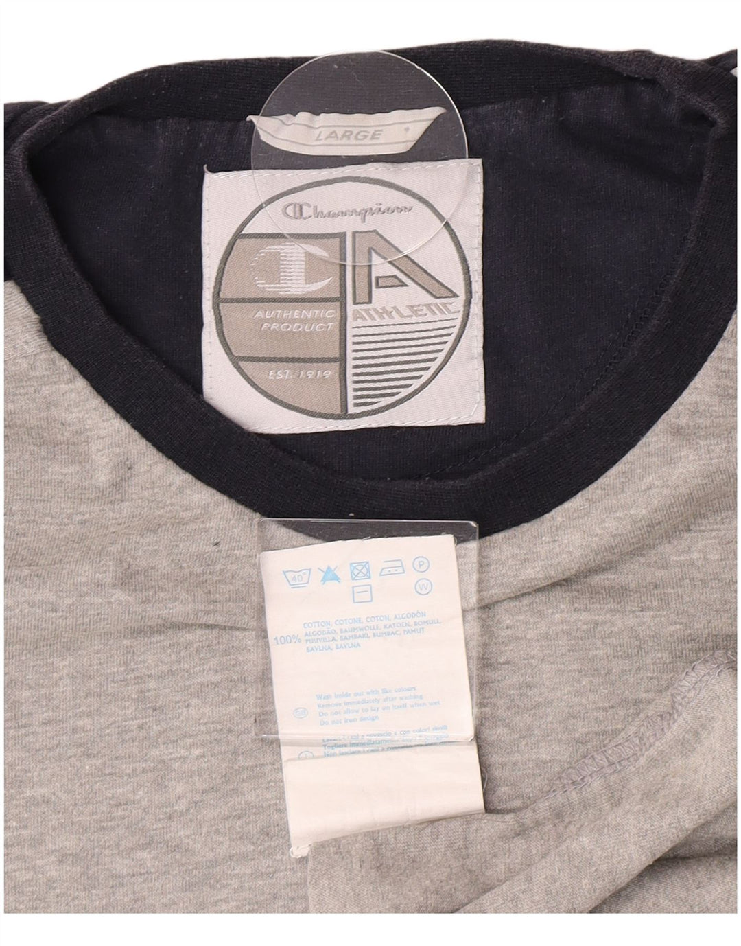 Ανδρικό T-Shirt Champion Top μεγάλο γκρι βαμβακερό