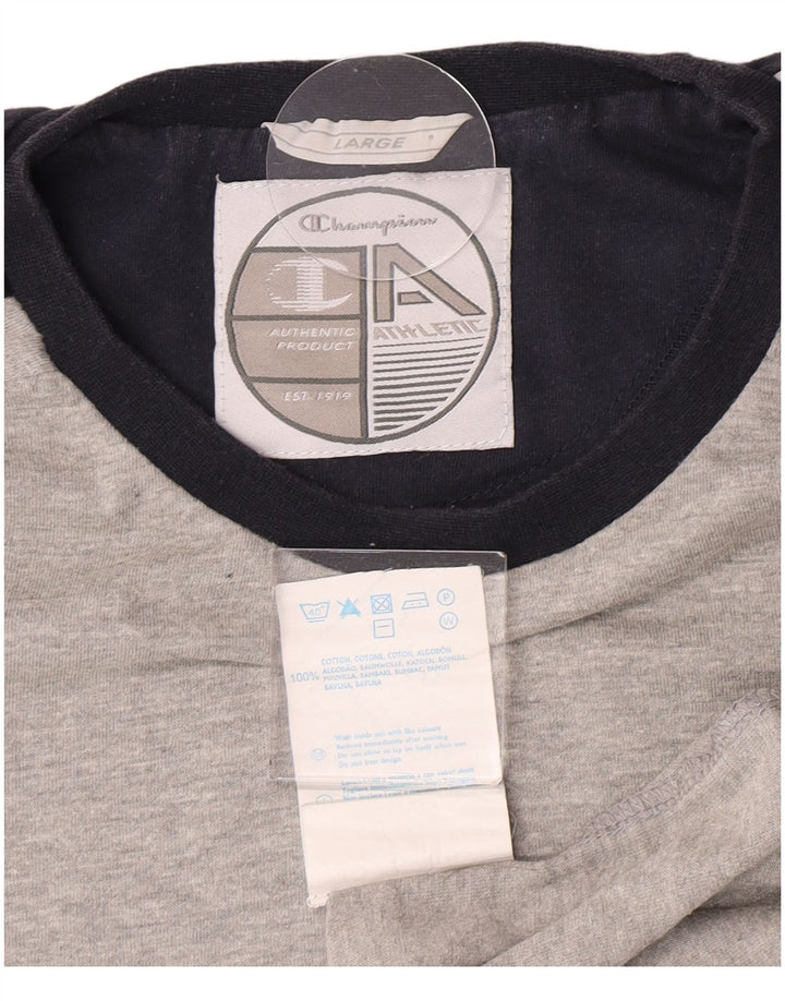 Ανδρικό T-Shirt Champion Top μεγάλο γκρι βαμβακερό