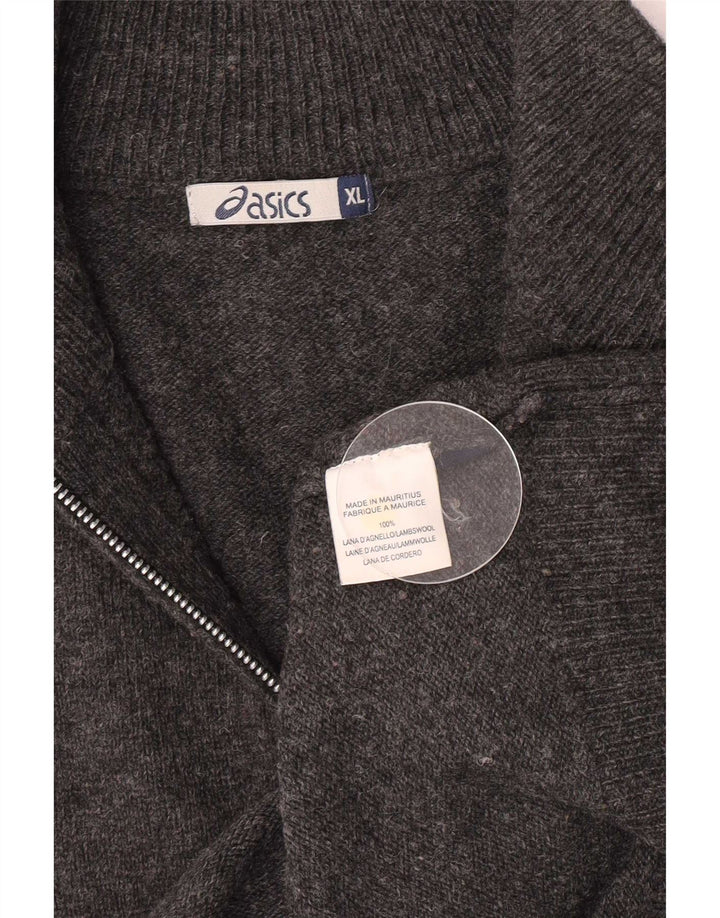 Ανδρικό πουλόβερ Asics με φερμουάρ XL Lambswool σε γκρι χρώμα