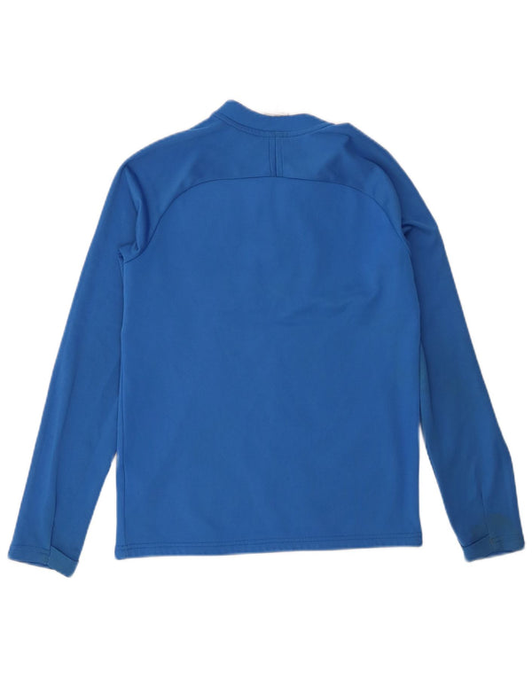 Μακρυμάνικο μπλουζάκι με γραφικό Nike Boys 10-11 ετών μεσαίο μπλε χρώμα