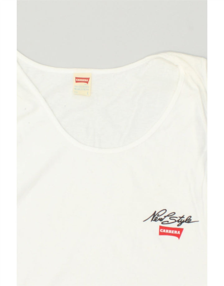 CARRERA Boys Vest Top 13-14 Years Large White Cotton | Vintage Carrera | Thrift | Second-Hand Carrera | Used Clothing | Messina Hembry 