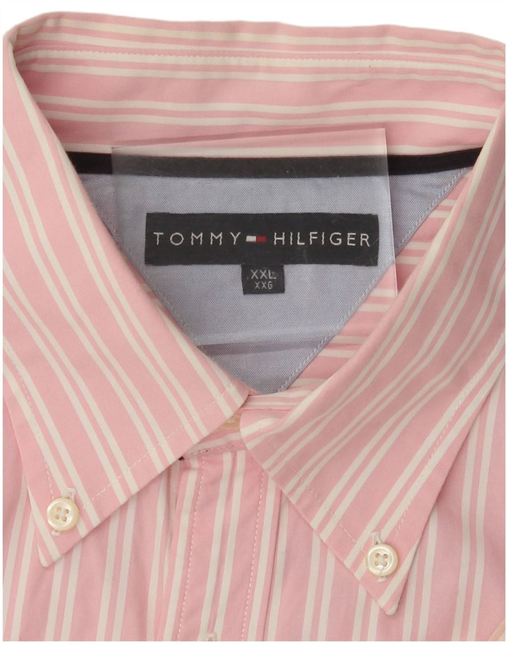 Ανδρικό πουκάμισο Tommy Hilfiger 2XL Pink Pinstripe