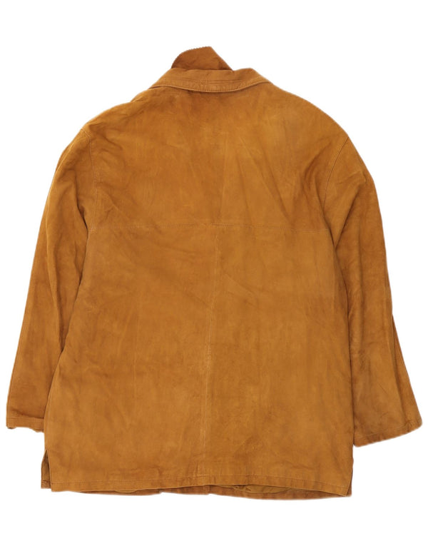Conbipel Γυναικείο Suede 3 Button Jacket UK 14 Medium Brown Δερμάτινο