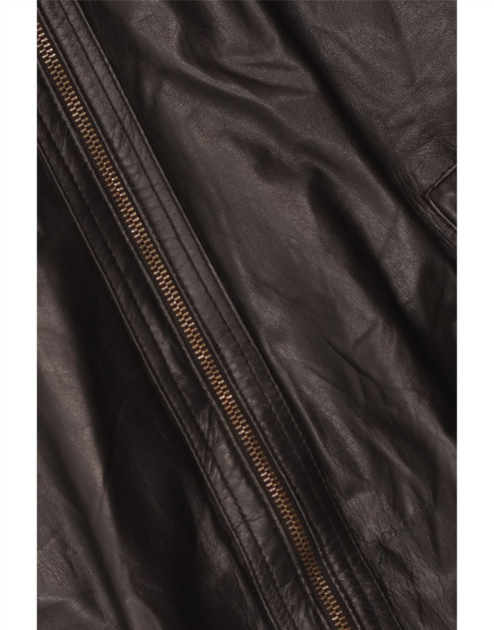 Ανδρικό δερμάτινο μπουφάν Gianfranco Gotelli Bomber UK 38 Medium Black Leather
