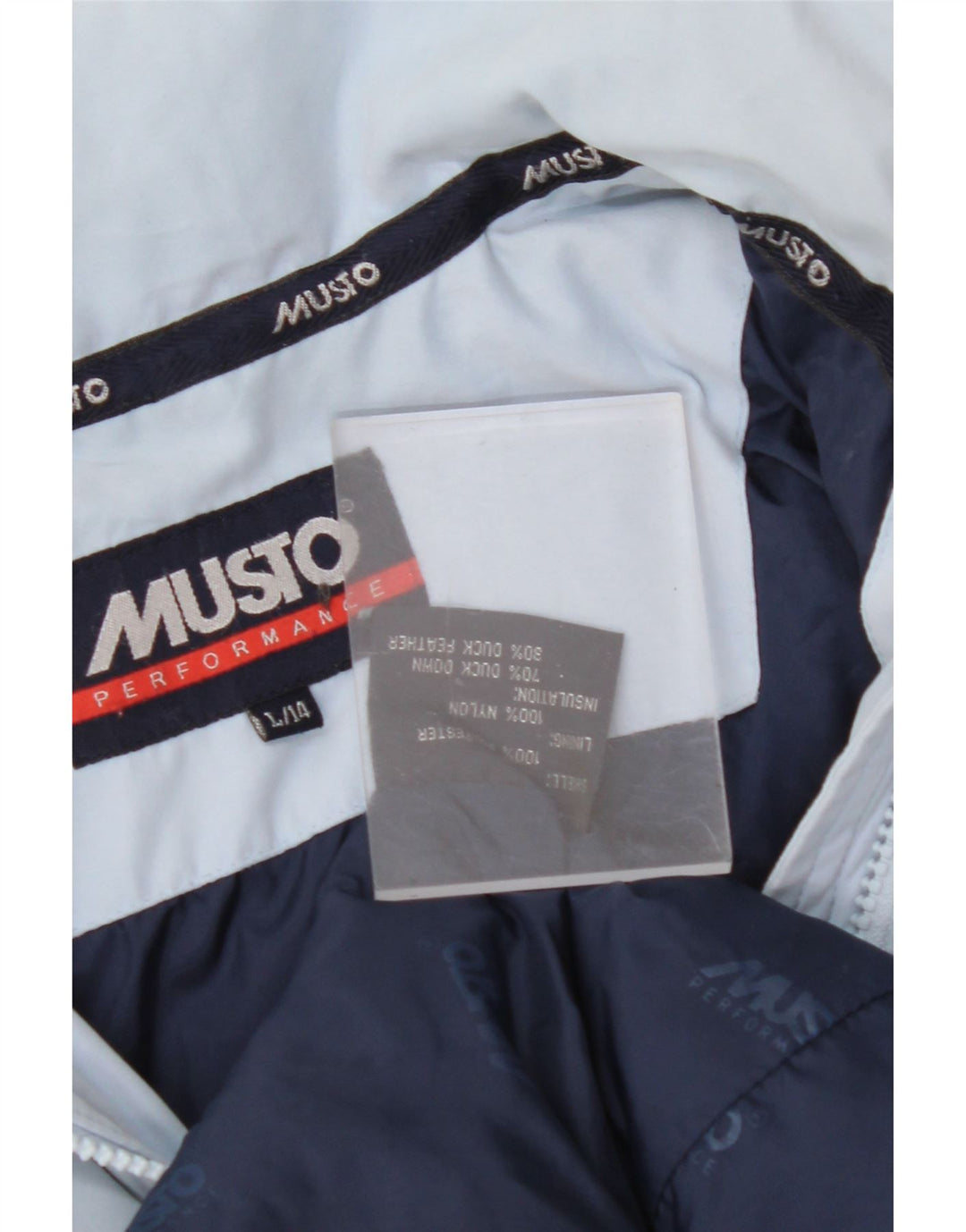 MUSTO Γυναικείο μπουφάν UK 14 Large Blue Nylon