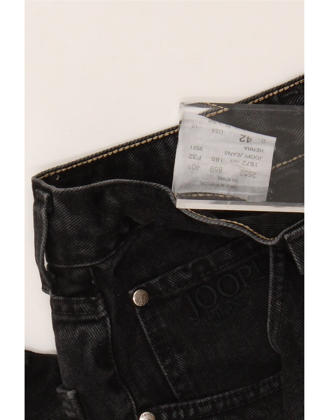 JOOP Γυναικείο Tapered Jeans UK 12 Medium W30 L31 Μαύρο βαμβακερό