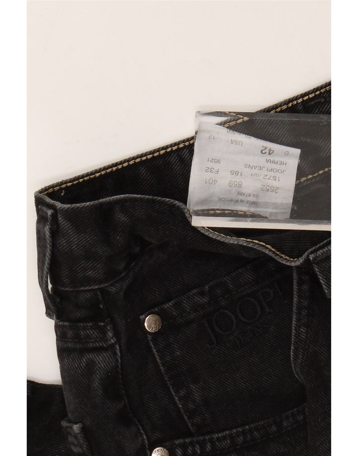 JOOP Γυναικείο Tapered Jeans UK 12 Medium W30 L31 Μαύρο βαμβακερό
