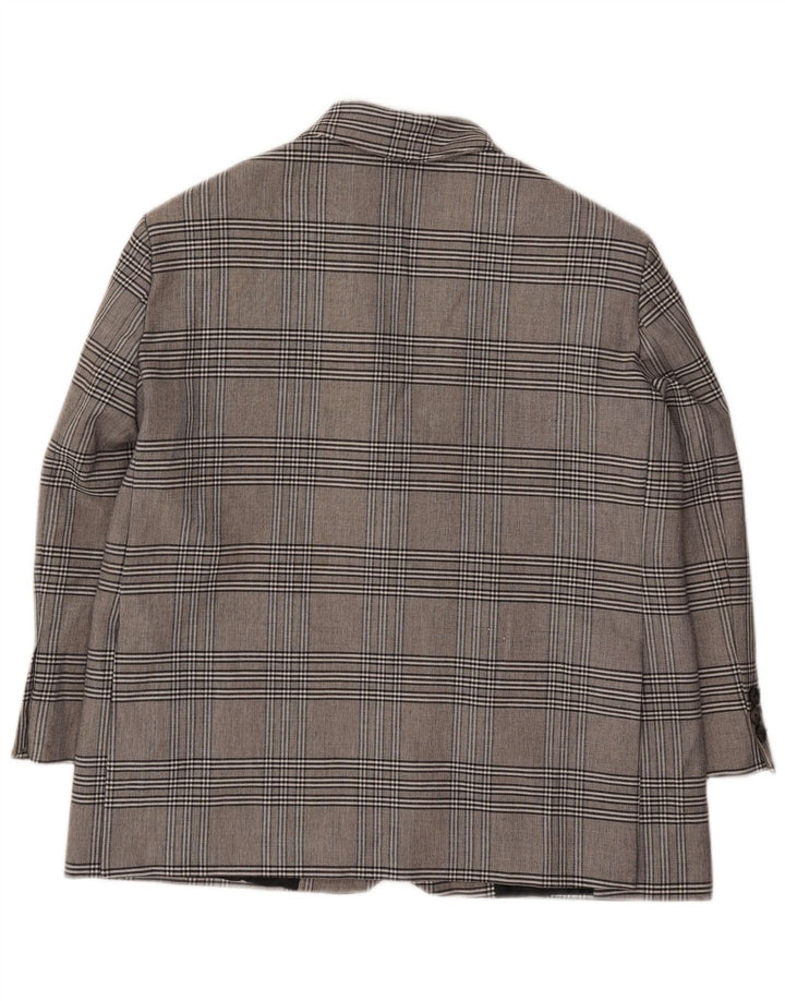 Zara Γυναικείο τζάκετ μπλέιζερ μεγάλου μεγέθους με 2 κουμπιά UK 6 XS γκρι βισκόζη