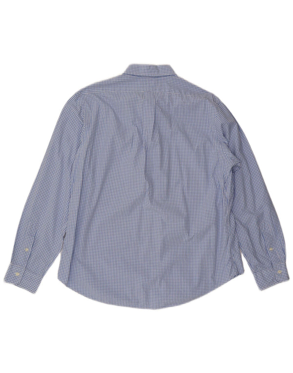 POLO RALPH LAUREN Ανδρικό πουκάμισο με προσαρμοσμένη εφαρμογή XL Μπλε βαμβακερό Gingham