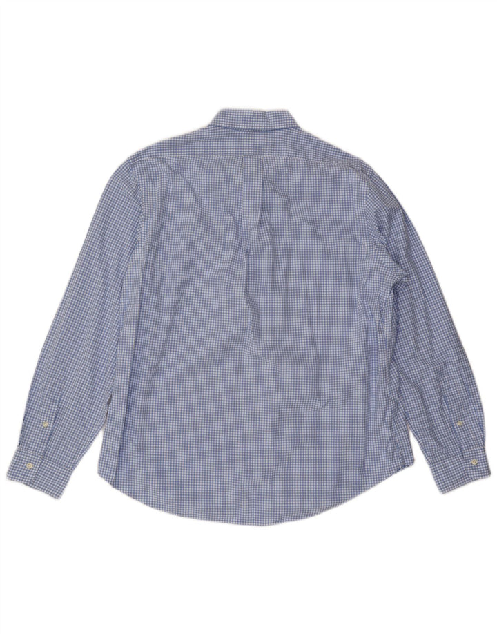 POLO RALPH LAUREN Ανδρικό πουκάμισο με προσαρμοσμένη εφαρμογή XL Μπλε βαμβακερό Gingham