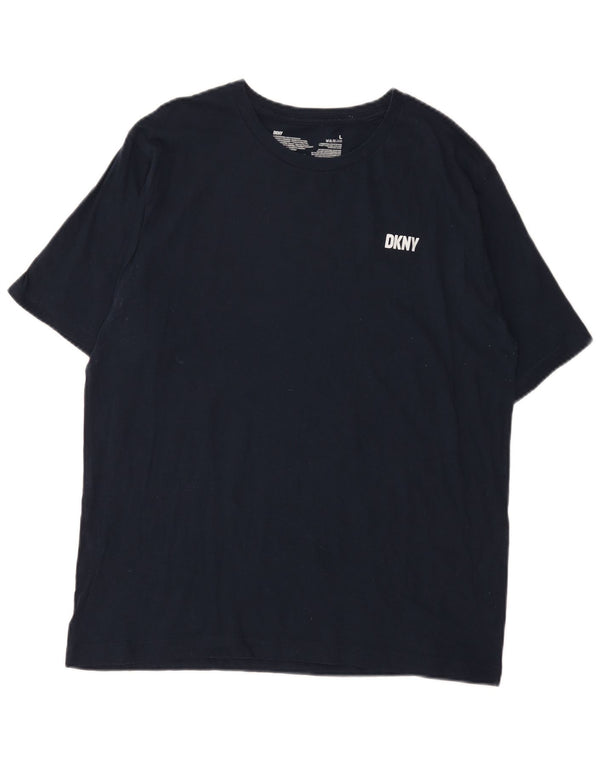 Ανδρικό T-Shirt Dkny Top Large Navy Blue από βαμβάκι