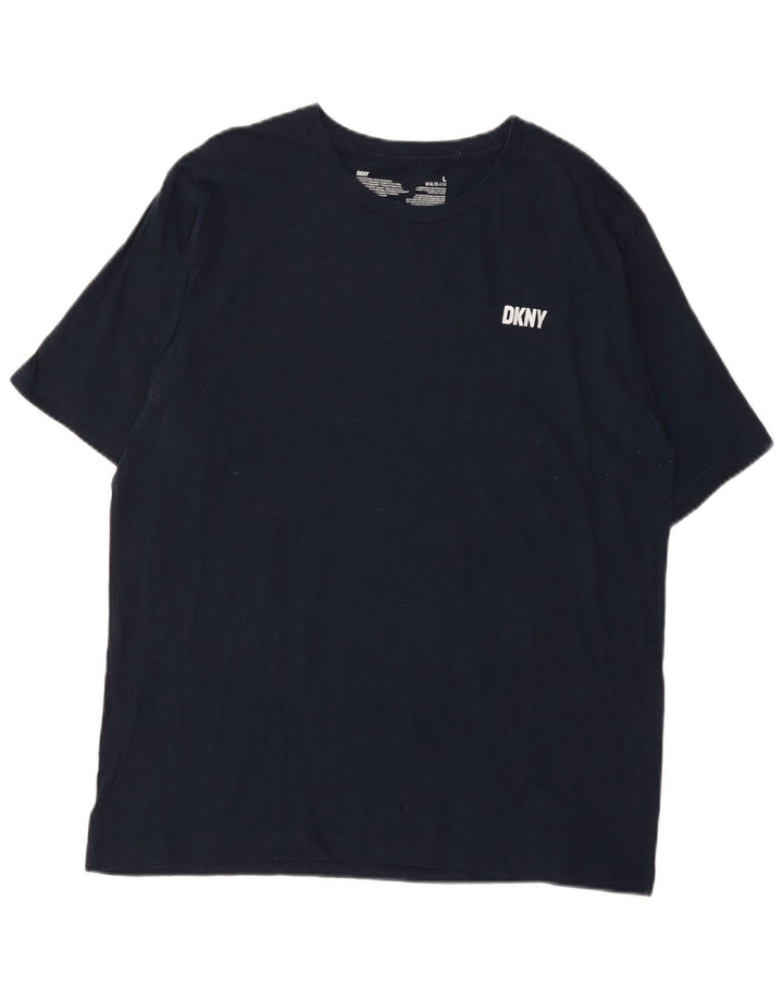 Ανδρικό T-Shirt Dkny Top Large Navy Blue από βαμβάκι