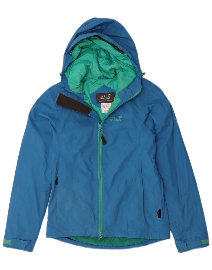 Γυναικείο τζάκετ με κουκούλα JACK WOLFSKIN UK 8 Small Blue Polyamide