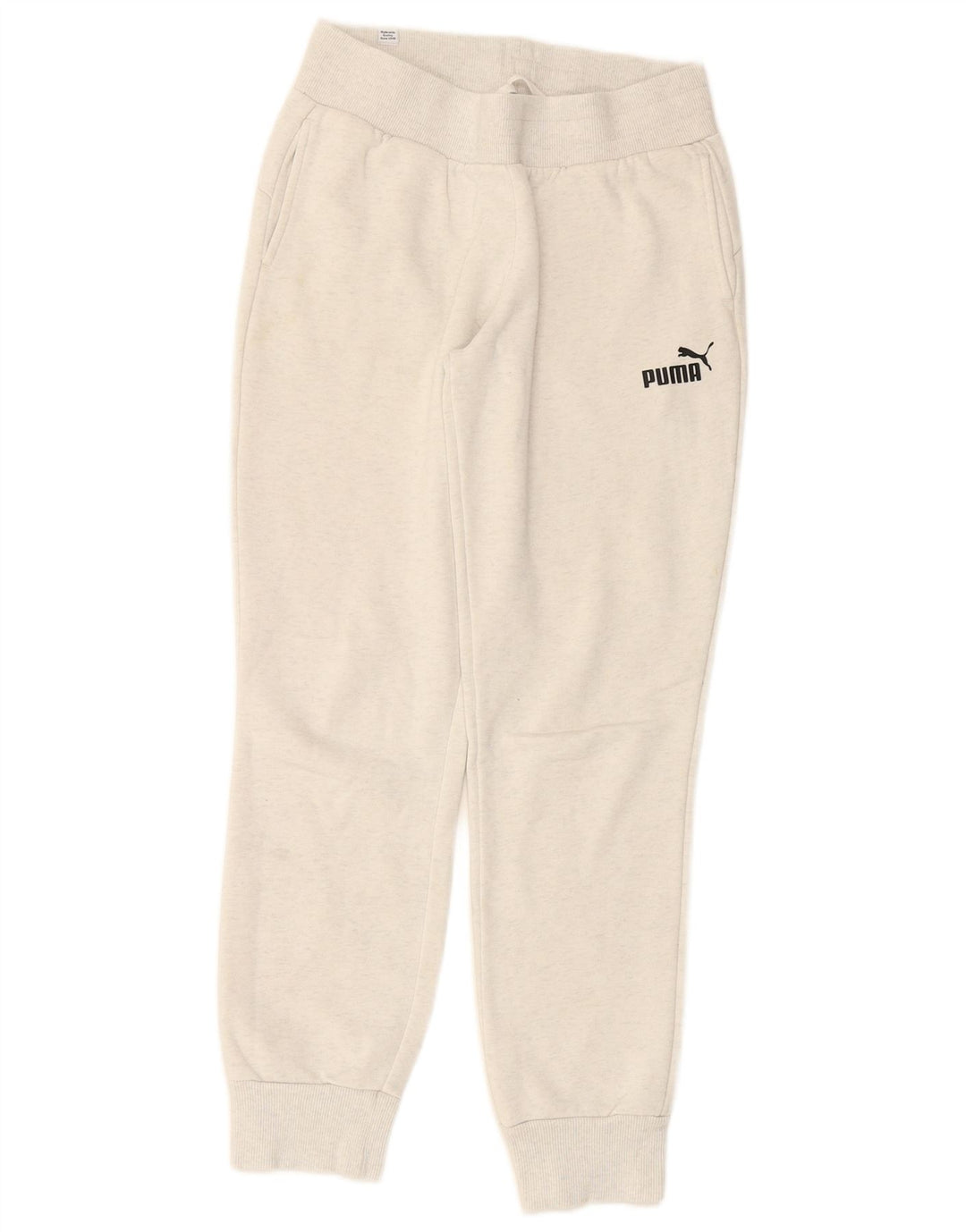 PUMA Womens Tracksuit Trousers Joggers UK 8 Small Off White Polyester