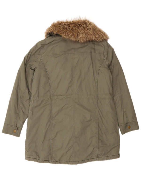 Laura Ashley Γυναικείο Μπουφάν Parka UK 12 Medium Khaki Cotton