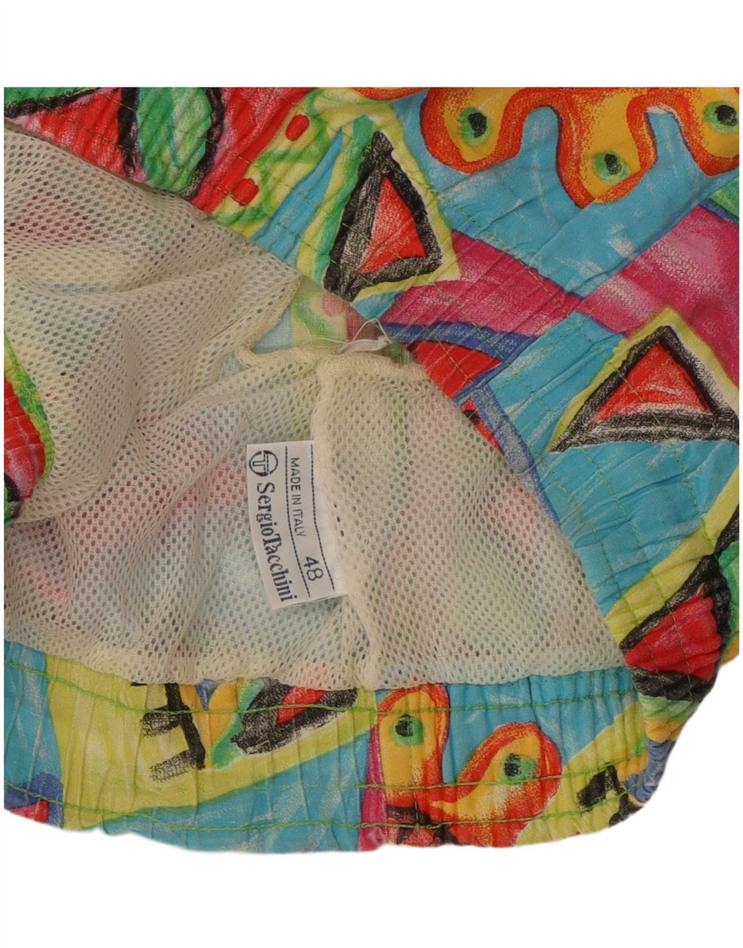 Sergio Tacchini Ανδρικό Αθλητικό Σορτς IT 48 Μεσαίο Πολύχρωμο Γεωμετρικό