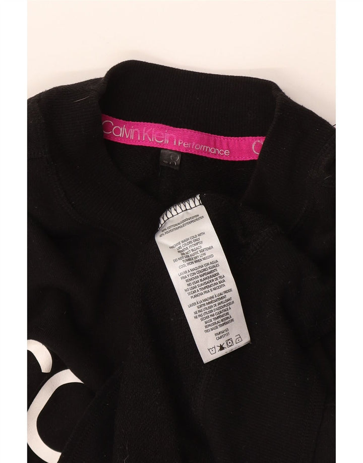 Γυναικεία φούτερ Calvin Klein Crop Graphic Jumper UK 12 Medium Black