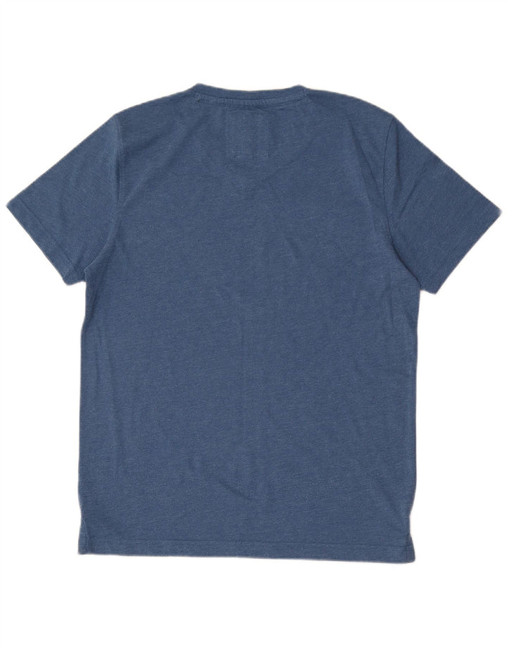 CREW CLOTHING Ανδρικό T-Shirt Top Μεσαίο Μπλε Βαμβακερό