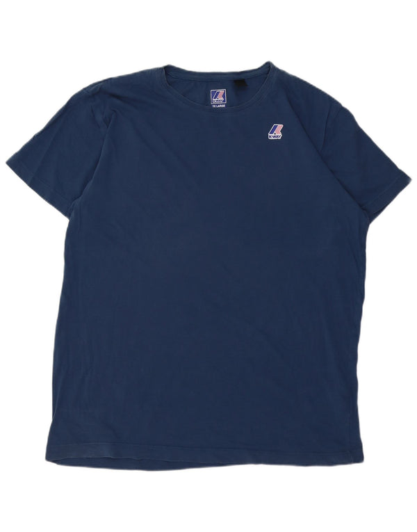 K-WAY Ανδρικό T-Shirt Top 2XL Navy Blue Cotton