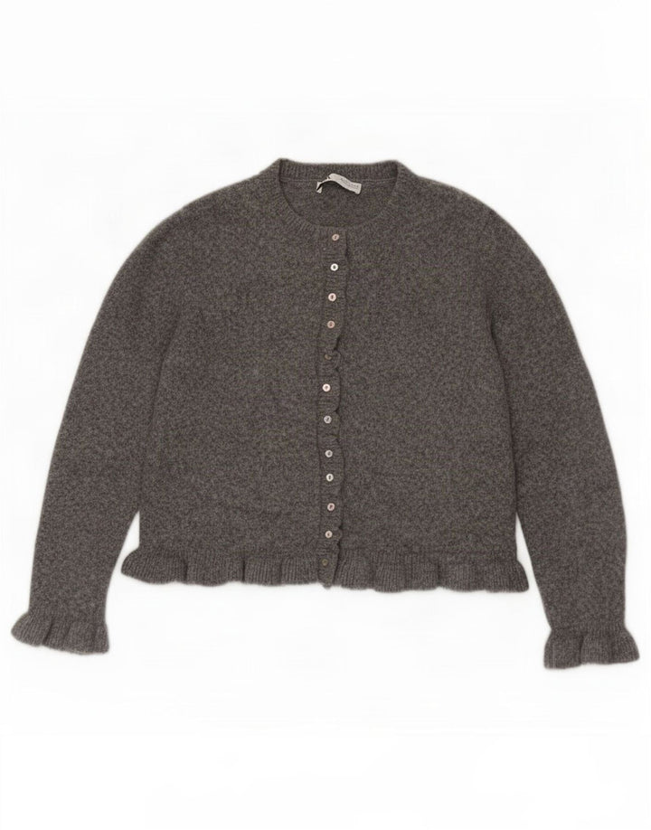 Zara Γυναικεία Ζακέτα UK 16 Large Grey Polyester