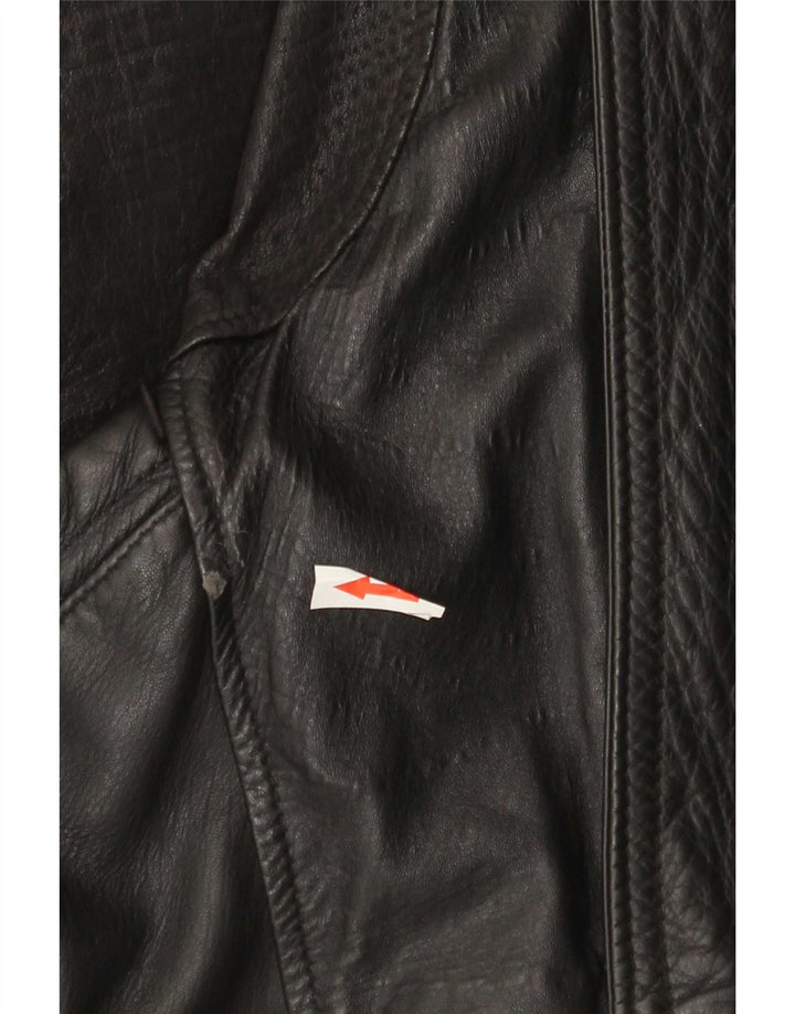 Vintage Ανδρικό Loose Fit Δερμάτινο Μπουφάν IT 46 Small Black Leather