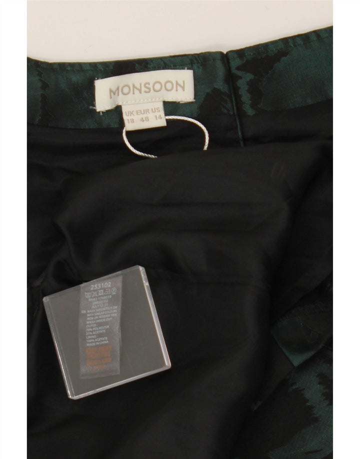 Γυναικείο αμάνικο φόρεμα MONSOON UK 18 XL Green Floral Polyester