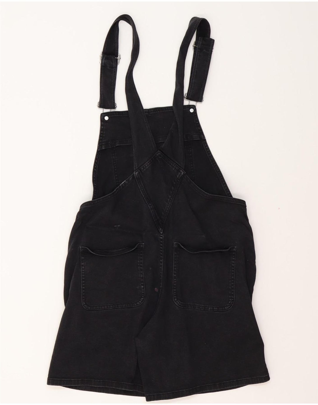 FAT FACE Γυναικείο σορτς Dungarees τζιν UK 12 Medium W34 μαύρο βαμβακερό