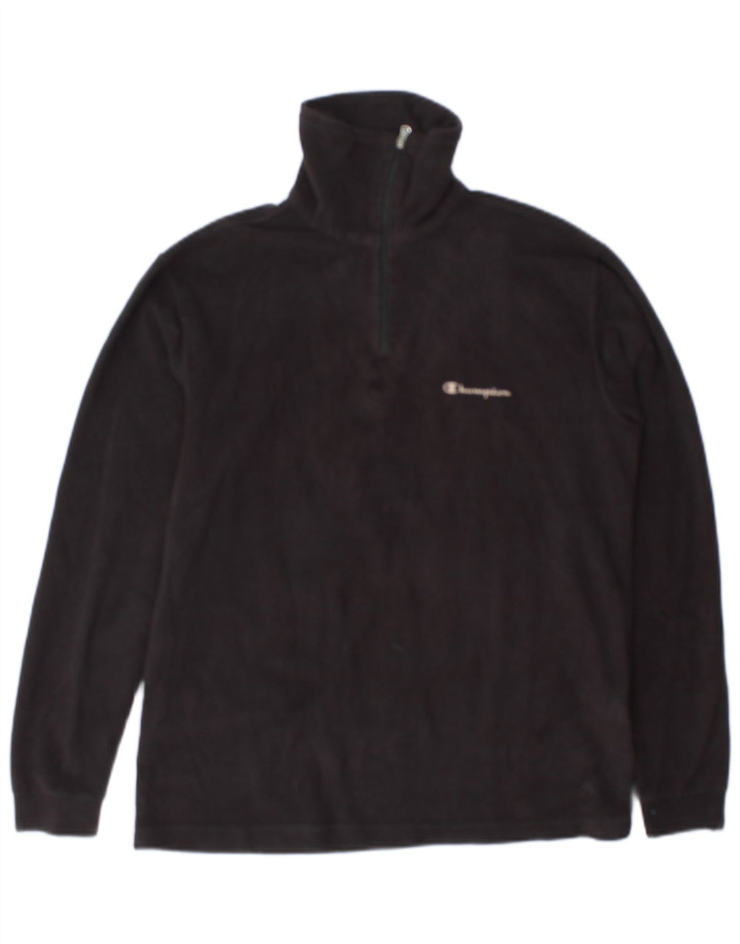 Champion Ανδρικό φερμουάρ Fleece Jumper Μικρός Μαύρος Πολυεστέρας