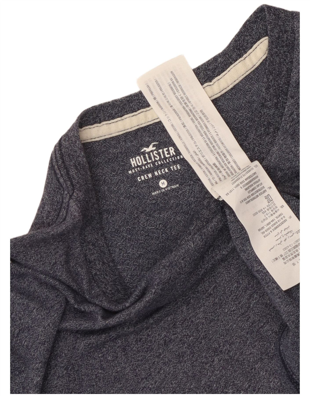 Ανδρικό T-Shirt Hollister Top Βαμβακερό μεσαίο μπλε ναυτικό