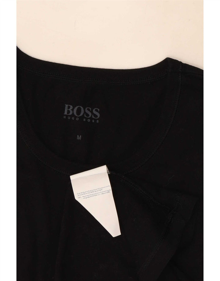 Ανδρικό T-Shirt Hugo Boss Τοπ μεσαίο μαύρο βαμβακερό