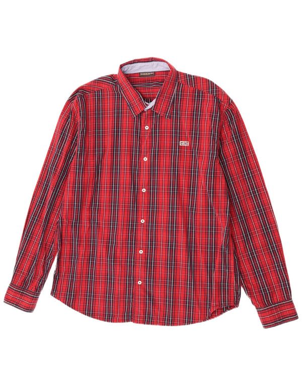 Γυναικείο πουκάμισο Napapijri Geographic 3XL Red Check Cotton