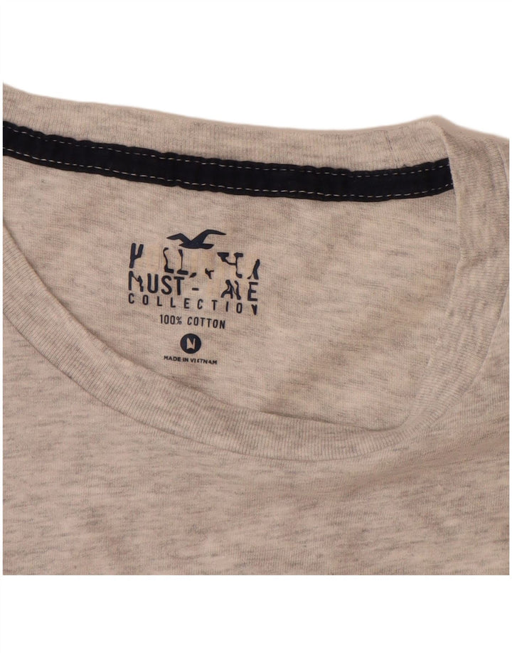 Ανδρικό T-Shirt HOLLISTER Τοπ μεσαίου γκρι βαμβακερό