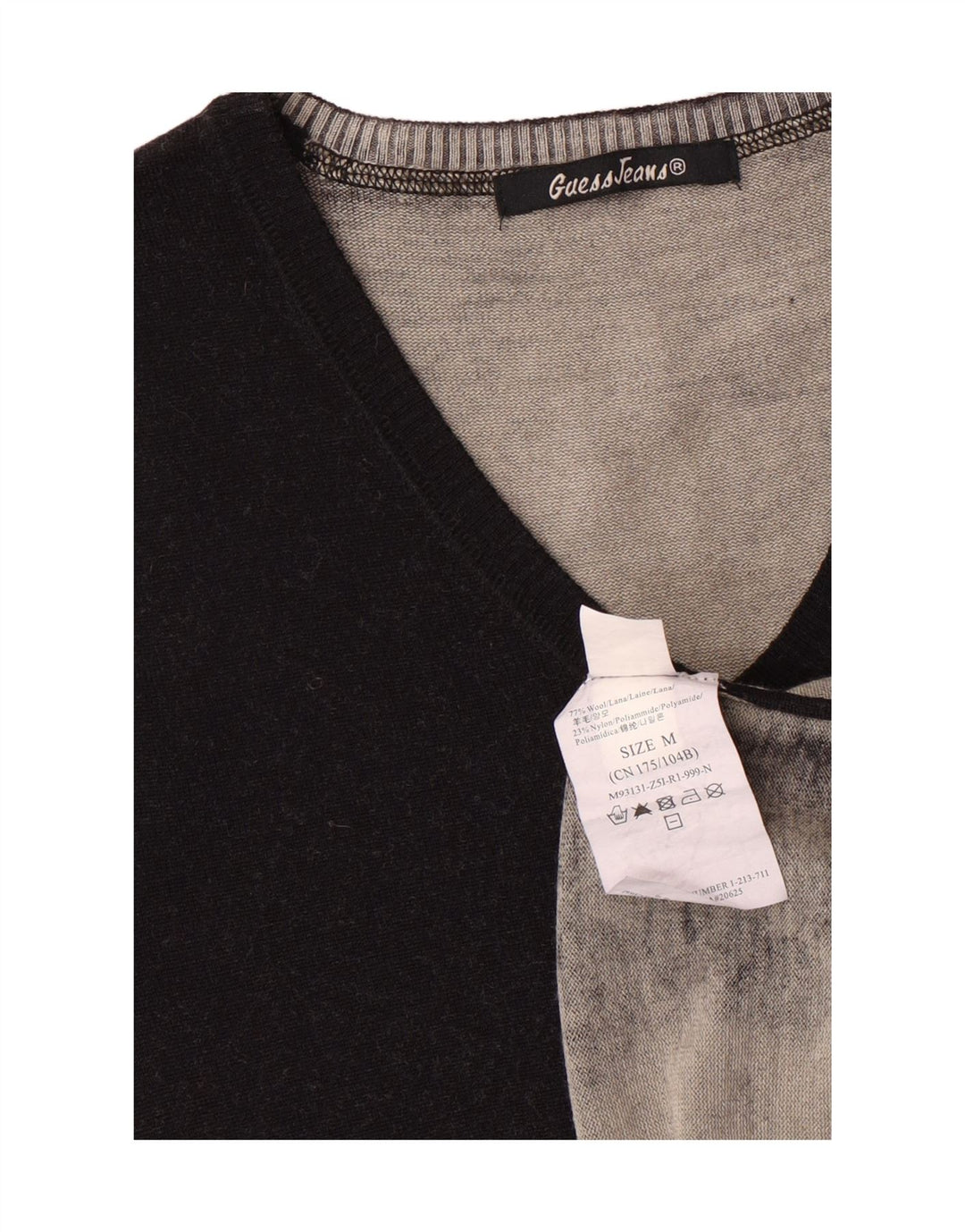 GUESS Mens Vest Tank Top Medium Black Wool Vintage Guess and Second-Hand Guess from Messina Hembry 