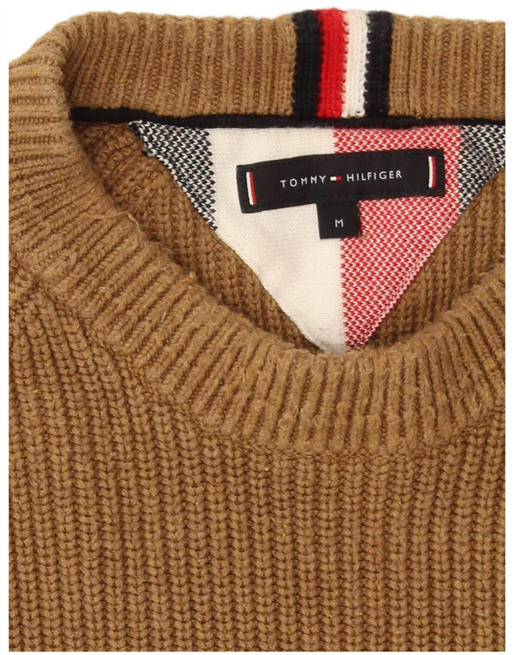 Ανδρικό πουλόβερ Tommy Hilfiger Boat Neck Jumper Βαμβακερό μεσαίο καφέ