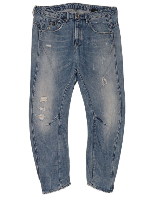 G-Star Mens Distressed Banana Slim Jeans W28 L27 Μπλε βαμβακερό
