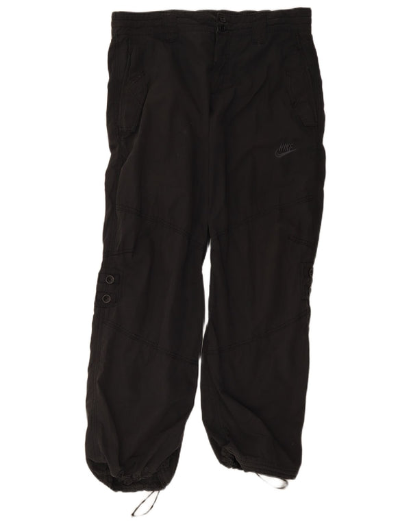 Nike Womens Joggers Cargo Παντελόνι UK 16 Large W34 L30 Μαύρο Πολυεστέρας