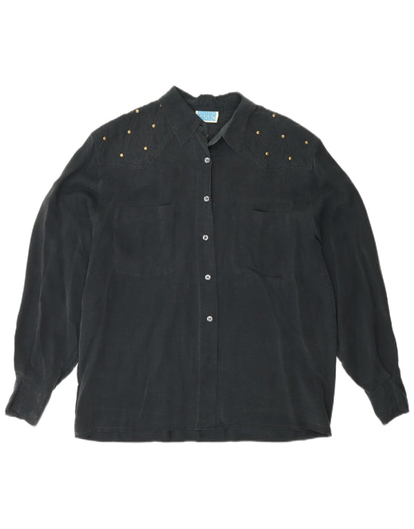 Γυναικείο πουκάμισο Witty Girl UK 14 Medium Black Silk