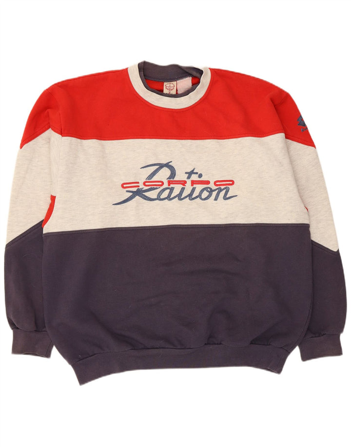 Ανδρικό γραφικό φούτερ Lotto Jumper Μεγάλο πολύχρωμο Colourblock