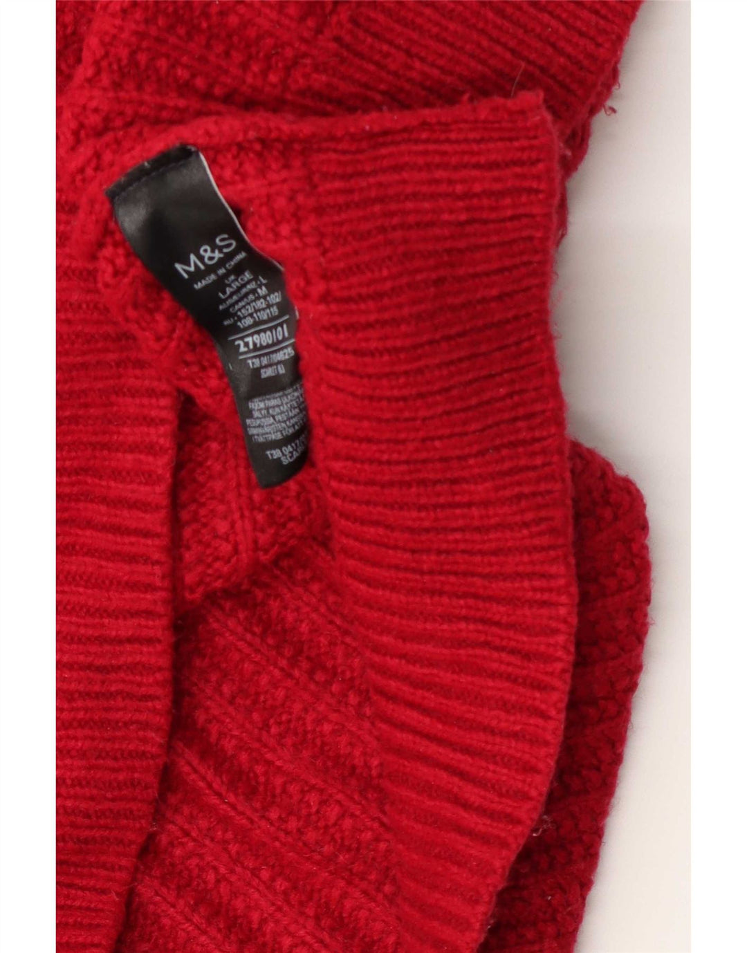 Marks & Spencer Γυναικείο πουλόβερ μεγάλου μεγέθους V-λαιμόκοψη UK 16 μεγάλο κόκκινο