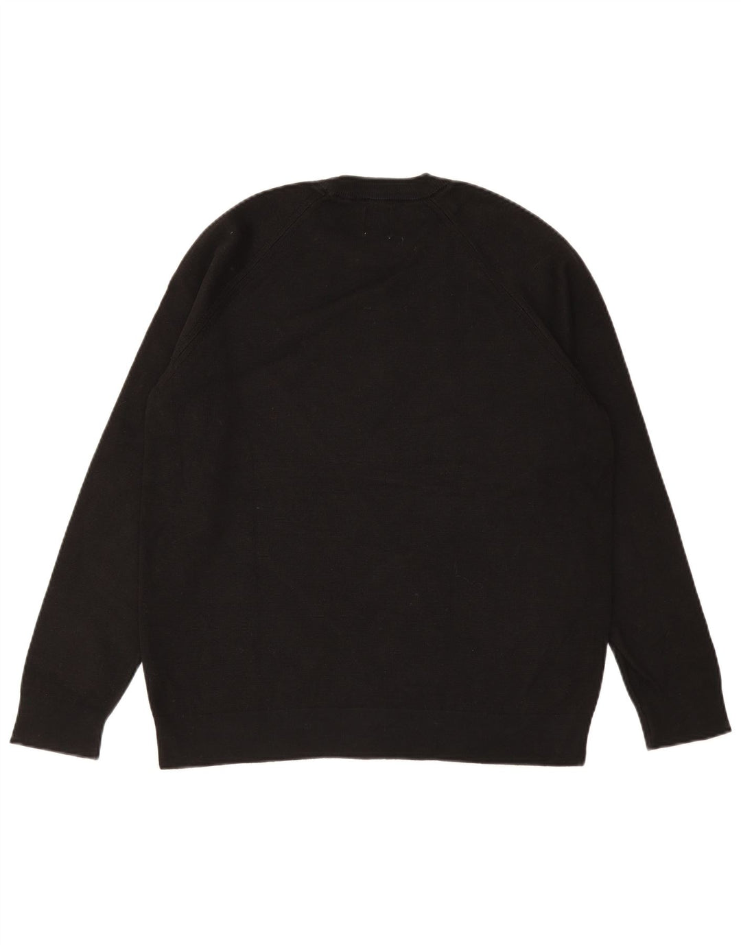 Ανδρικό πουλόβερ με λαιμόκοψη ZARA μεσαίο μαύρο βαμβακερό