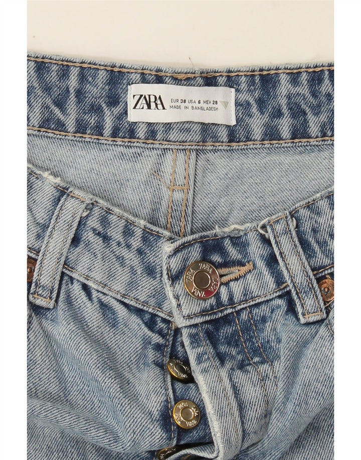 ZARA Womens Distressed Straight Jeans EU 38 Small W28 L32 Blue Vintage Zara and Second-Hand Zara from Messina Hembry 